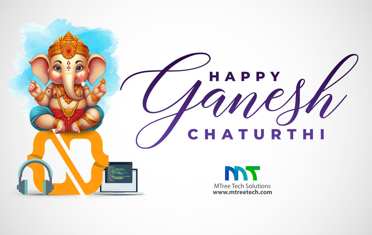 mtree_tech's tweet photo. On this Ganesh Chaturthi, may Lord Ganesha remove all obstacles from your path and grant you success in all your endeavors.

#GaneshChaturthi #ganeshotsav2023  #mtree #mtreetech #mtreetechsolutions #software #softwarecompany #softwaredeveloper #it #informationtechnology https://t.co/TIFe0gRWw5
