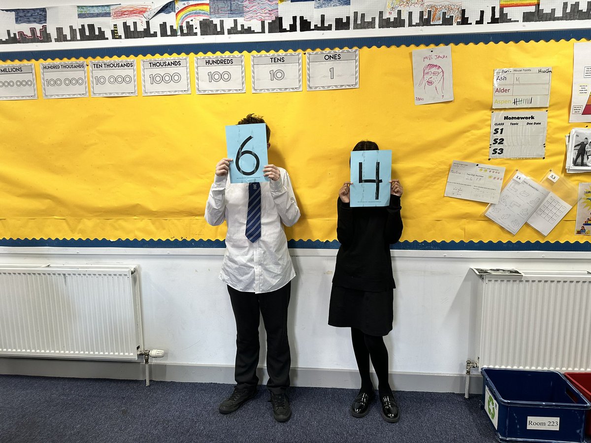 S1 having fun in class with place value and improving their skills with numbers #welovenumeracy