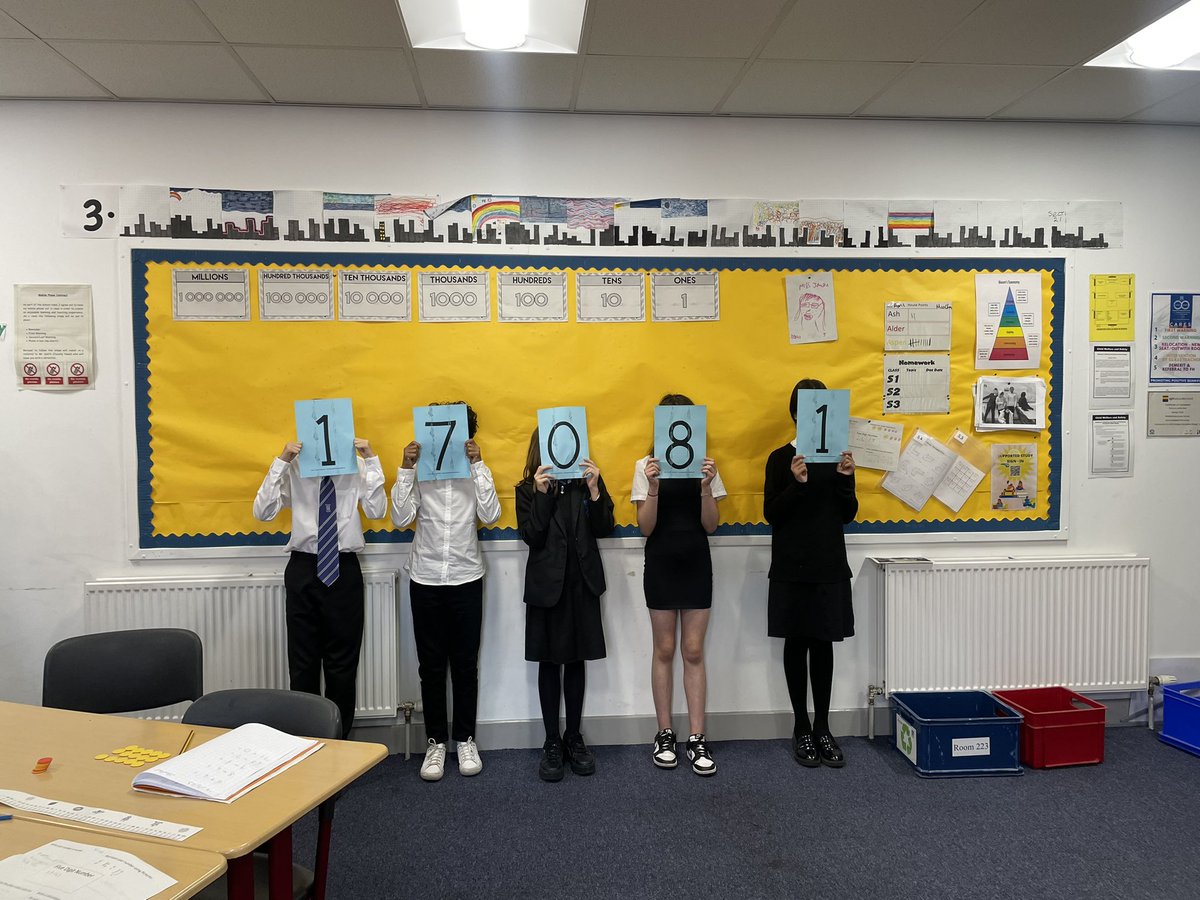 WhitehillMaths's tweet photo. S1 having fun in class with place value and improving their skills with numbers #welovenumeracy https://t.co/13dRjooU6x