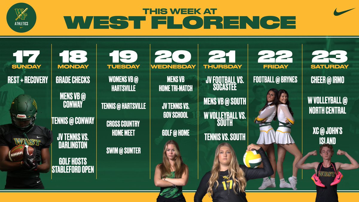 LOTS of events this week! Come out and support the Knights!