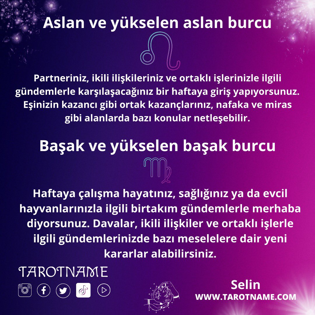 tarotname_com's tweet photo. ♈️♓️⛎♍️Yorumcumuz Selin Hanımın  18-24 eyllül burç yorumu ⛎♓️♈️♍️

👍100 En lyi Online Fal Deneyimi
👉Uygulamamizi playstore üzerinden indirmeyi unutmayın:⬇️
🟪TAROTNAME🟪
💻https://t.co/yO7TSF7A4M https://t.co/hCSnTUkTIm