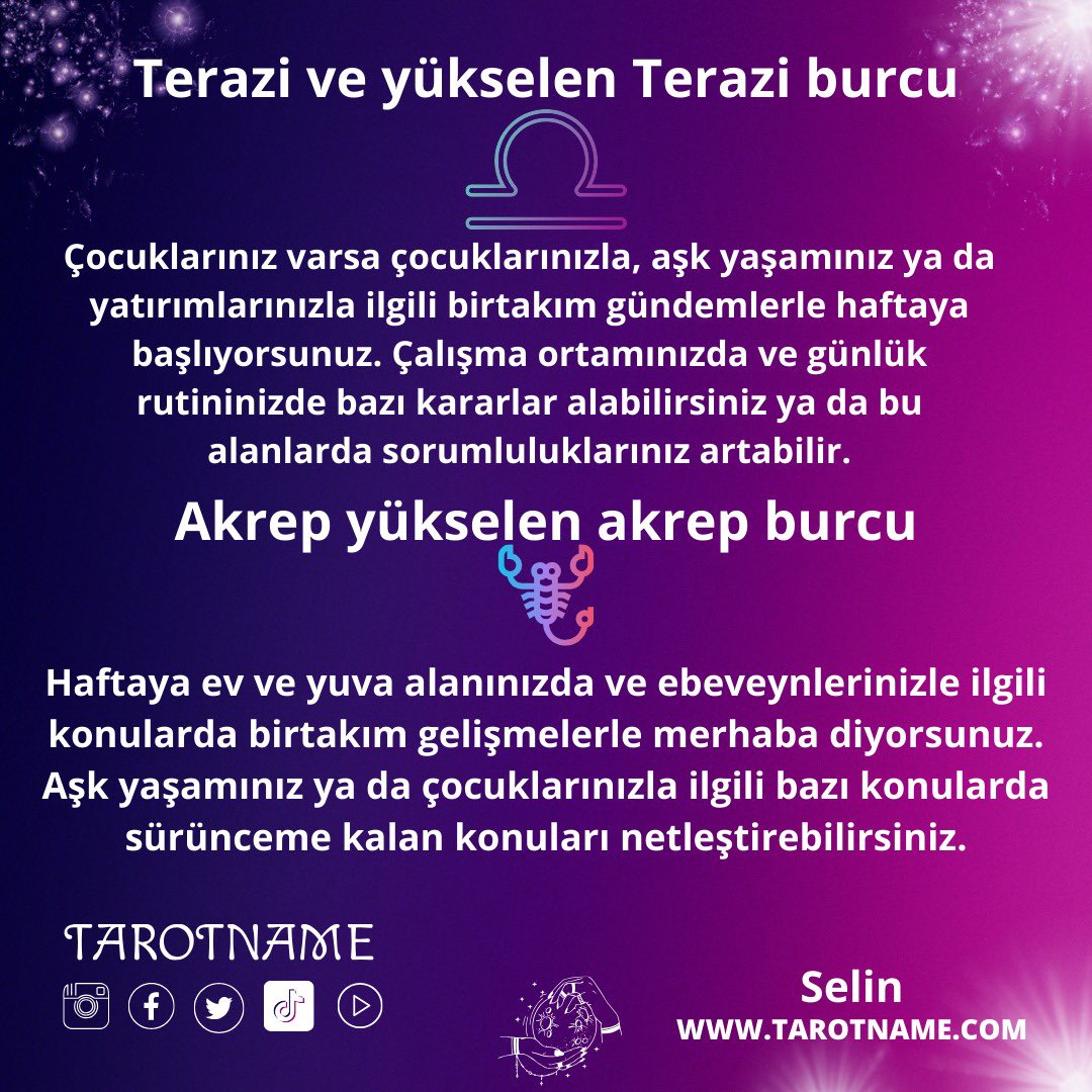 tarotname_com's tweet photo. ♈️♓️⛎♍️Yorumcumuz Selin Hanımın  18-24 eyllül burç yorumu ⛎♓️♈️♍️

👍100 En lyi Online Fal Deneyimi
👉Uygulamamizi playstore üzerinden indirmeyi unutmayın:⬇️
🟪TAROTNAME🟪
💻https://t.co/yO7TSF7A4M https://t.co/89UW4M4PW6