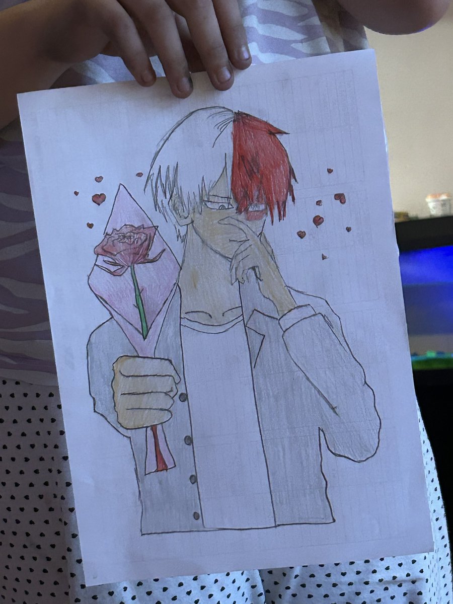 Slykelz's tweet photo. My daughters awesome drawing #MyHeroAcadamia #drawing #art https://t.co/vPIfy08PdY