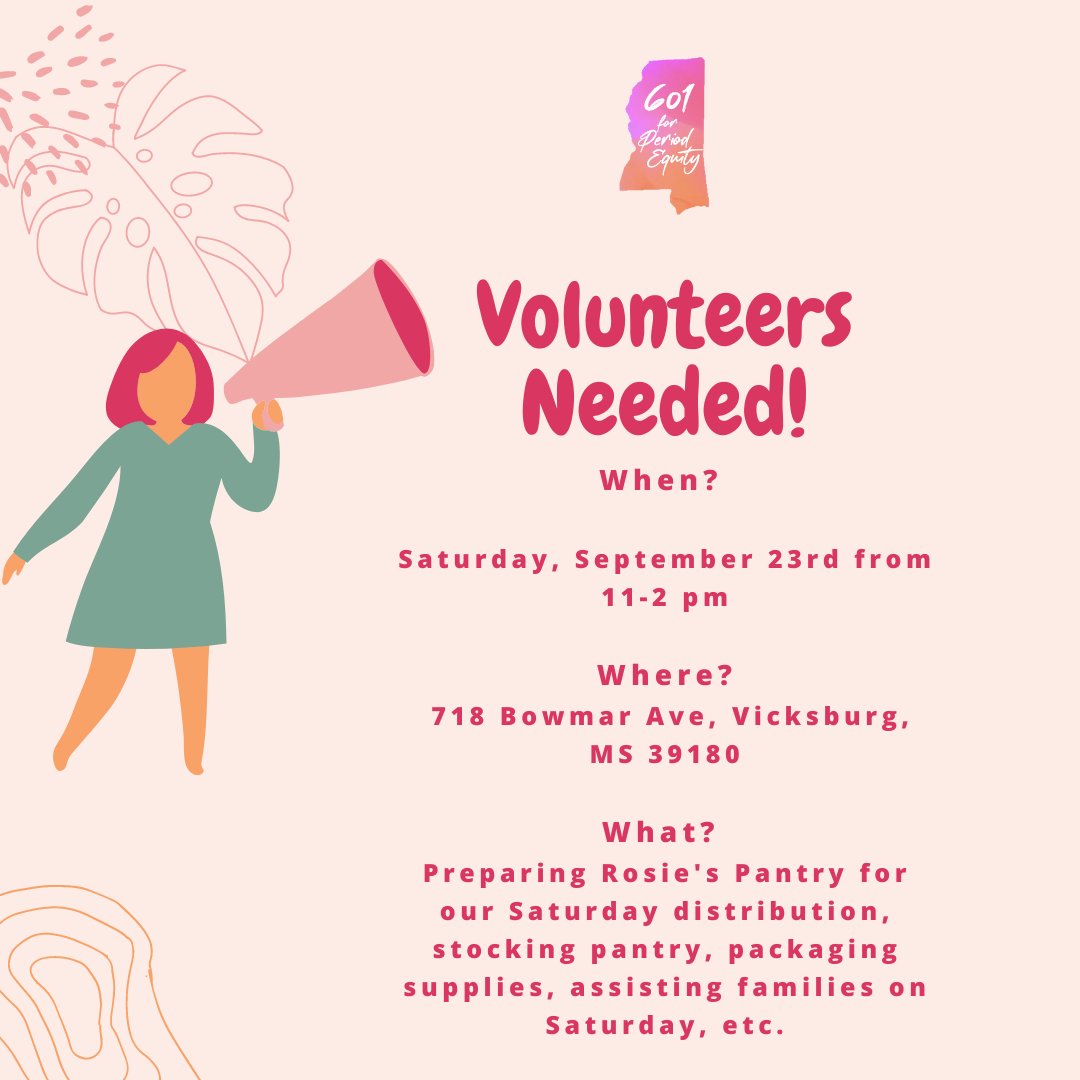 Calling all volunteers! We need YOU on Saturday, September 23rd from 11-2 pm! Sign up using the link in our bio!