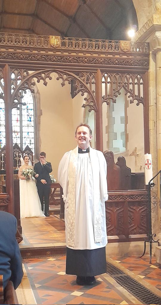 If Carlsberg made vicars.. Never enjoyed a wedding ceremony so much! Take a big bow @JamesGwynThomas