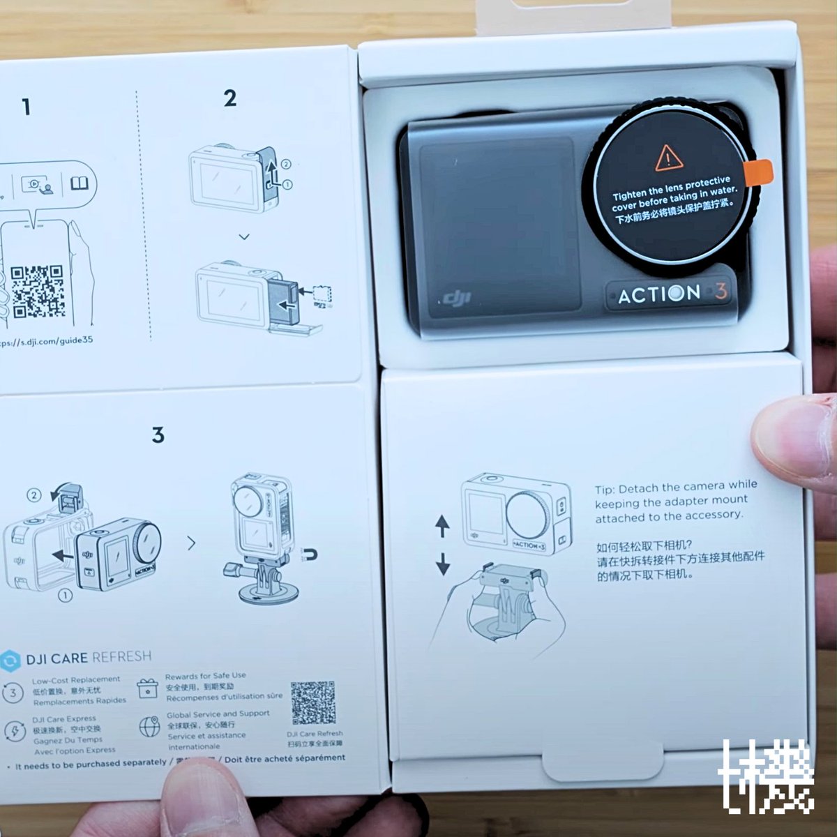 techieko_x's tweet photo. Osmo Action 4's packaging is a clear downgrade from the Action 3's. Without any cushion/padding, the risk of receiving a defective camera is significantly higher in Action 4! DJI, this is disappointing! #OsmoAction4 #DJI #ActionCamera #GoPro #GoProHERO12 #Action4 #Osmo https://t.co/Lkm1Dcrj4V