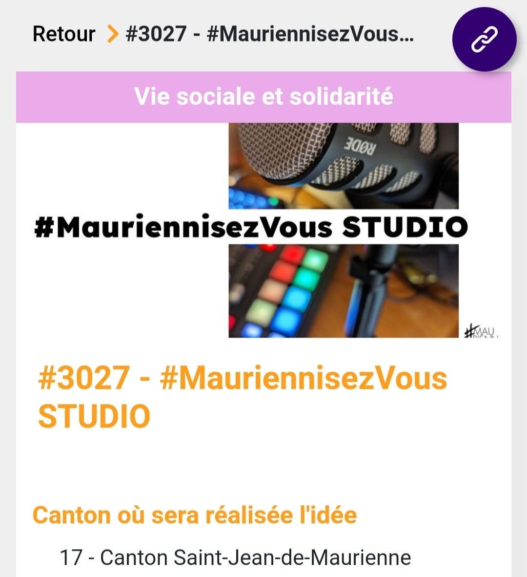 🎙️Vous avez jusqu'au 8 oct pour soutenir le projet de #Mauriennisezvous STUDIO 👉 le studio fixe et mobile équipé en matériel professionnel pour valoriser la #Maurienne
❎ Un projet retenu par <a href="/SavoieDepart/">Savoie Département</a> au budget citoyen de la #Savoie
🗳️ À vos votes ! bit.ly/votez