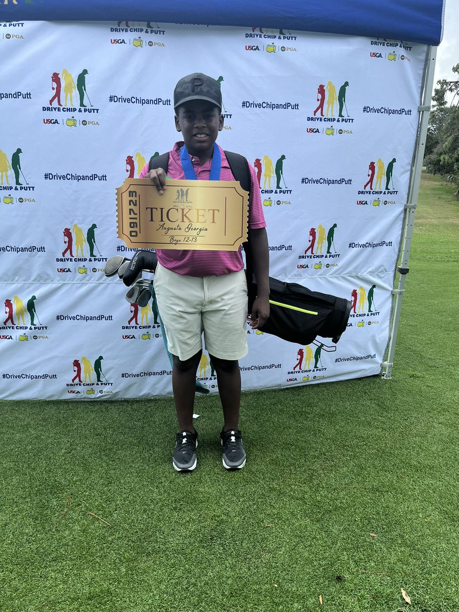 This guy is heading to @TheMasters. @DriveChipPutt regional champion from @SeaIslandResort saw @BrianHarman on the range. From lefty to another. Waffle House @bubbawatson ?