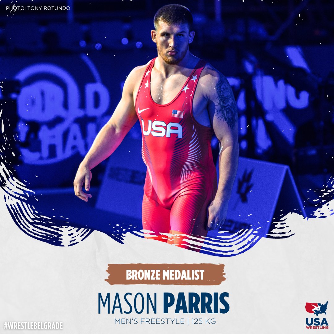 #WrestleBelgrade 125 kg Bronze - Mason Parris (United States) tech. fall Abdulla Kurbanov (Individual Neutral Athlete), 12-2