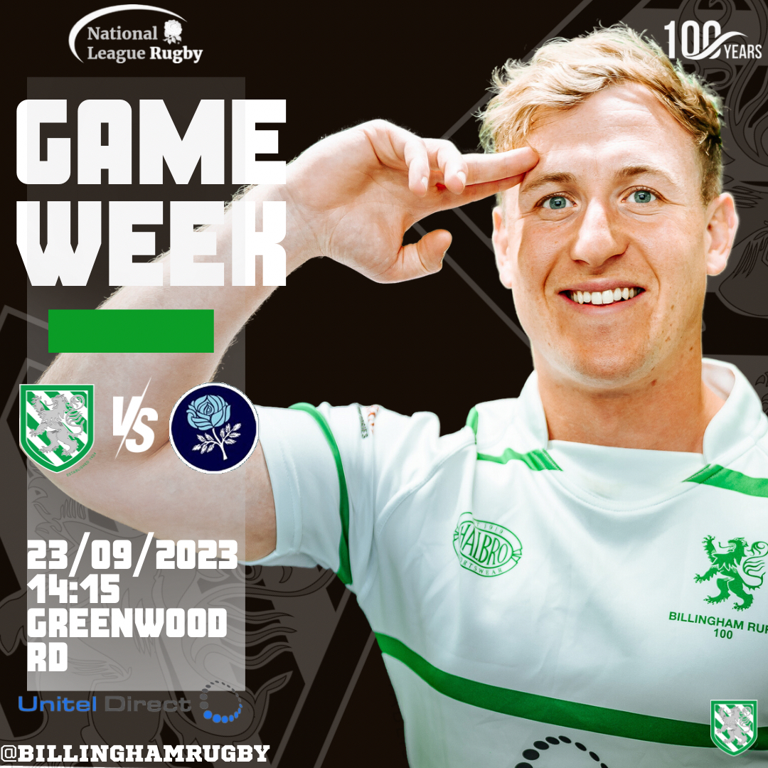 billinghamrufc's tweet photo. We are back on home turf this next weekend when we welcome Sheffield to Greenwood Road

Billingham 🆚 Sheffield
📅 23/09/23
⏰ 14:15
📍 Greenwood Road
🏆 Nat 2 North
📣 We need YOUR support
👨👨 Double header - Lions 🆚 Sheffield

We go again!

#OSIOS https://t.co/tPXXUDL1kE