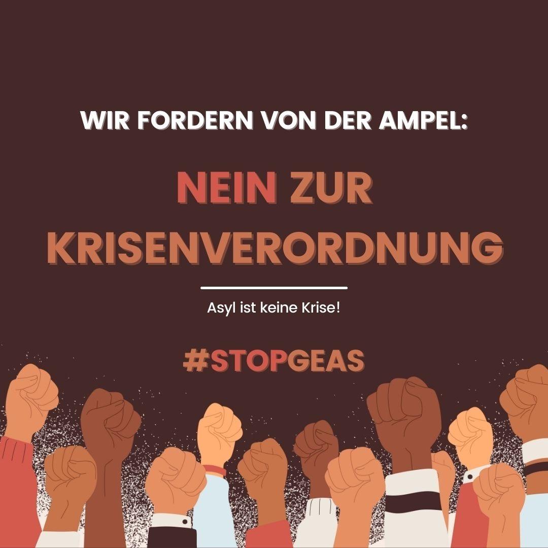 IL_Berlin's tweet image. Die geplante Reform des Gemeinsamen Europäischen Asylsystems (#GEAS) hätte fatale Folgen: Weniger Geflüchtete dürften einreisen und mehr Menschen würden an den Außengrenzen inhaftiert. 
Deshalb: #StopGeas #StopKrisenverordnung, @NancyFaeser &amp;amp; @ABaerbock!

proasyl.de/news/es-wird-n…