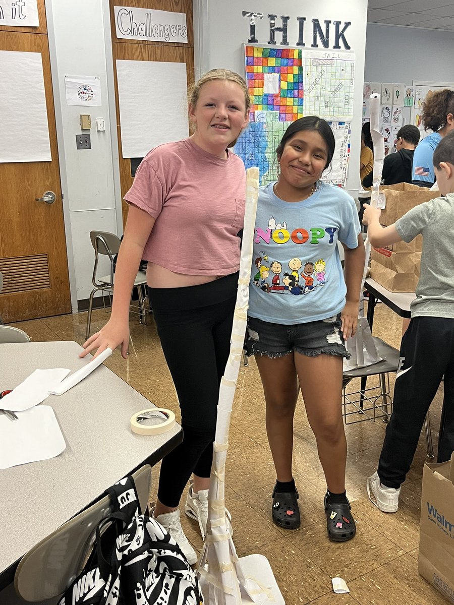 Did someone say “build a moon tower?” Our Mad Scientist, Mrs. Wheeler with her team of engineers, are busy texting their designs! #Projectleadtheway #PLTW <a href="/Taunton_Schools/">Taunton Public Schools</a> <a href="/THSPawlowski/">Elizabeth Pawlowski</a>