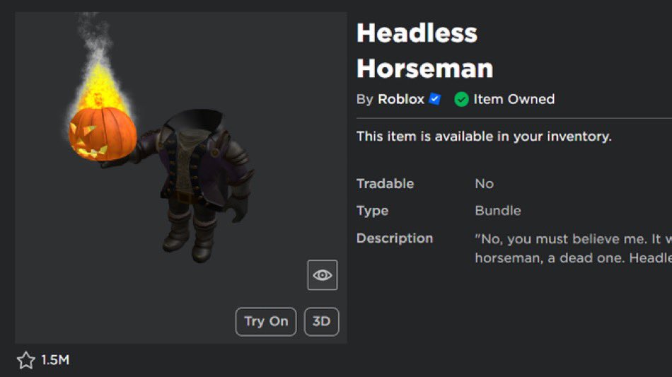 Headless Horseman Roblox GFX : r/RobloxArt