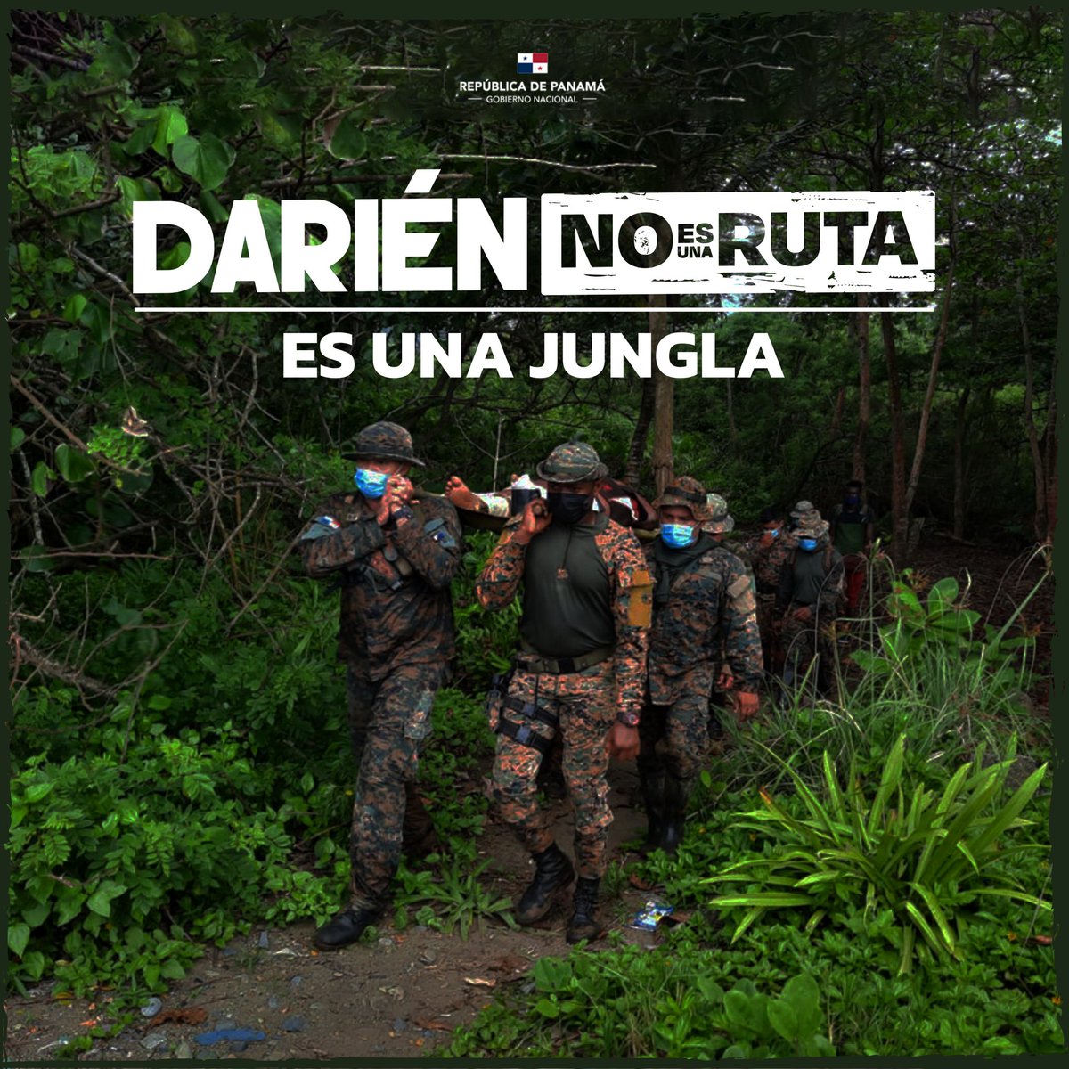 aeronavalpanama's tweet photo. #DariénNoEsUnaRuta, es una peligrosa travesía con consecuencias devastadoras, desde robos, secuestros, maltratos, violaciones, accidentes y hasta la muerte. Cientos de personas han perdido la vida intentando cruzar esta jungla.
#NoMásMuertesEnDarién https://t.co/Dy3zEVwBAZ