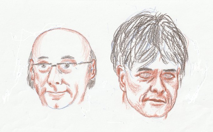 Con todo mi cariño os anuncio que deseo no haceros más daño. Me retiro...Y cuando me elijan en Bruselas lucharé por la Patria con el apoyo de mi colega.