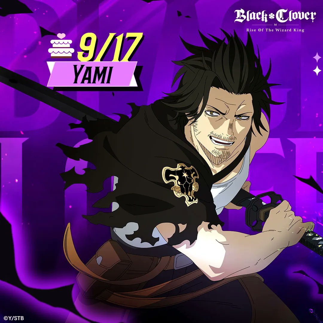 bcmrotwk_es's tweet photo. ¡Es una semana de cumpleaños en el Reino del Trébol! 🎂
¡Feliz cumpleaños al poderoso Yami!
#BlackClover #BlackCloverM #RiseOfTheWizardKing #Garena #Yami #Birthday https://t.co/9aJO7NbyC8
