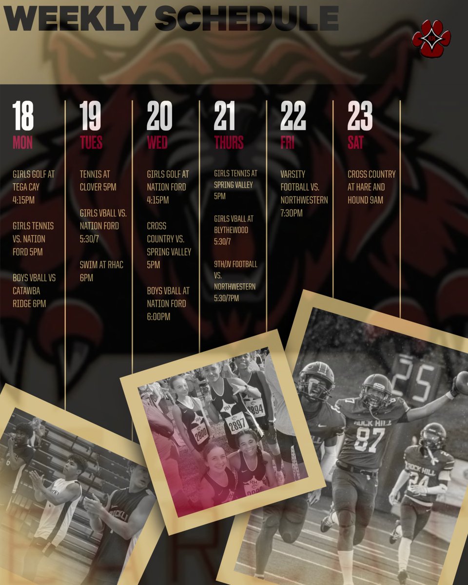 RHBearcats's tweet photo. Lots of opportunities to support our Bearcats this week. #togethertowin https://t.co/UTwm9zIKUV