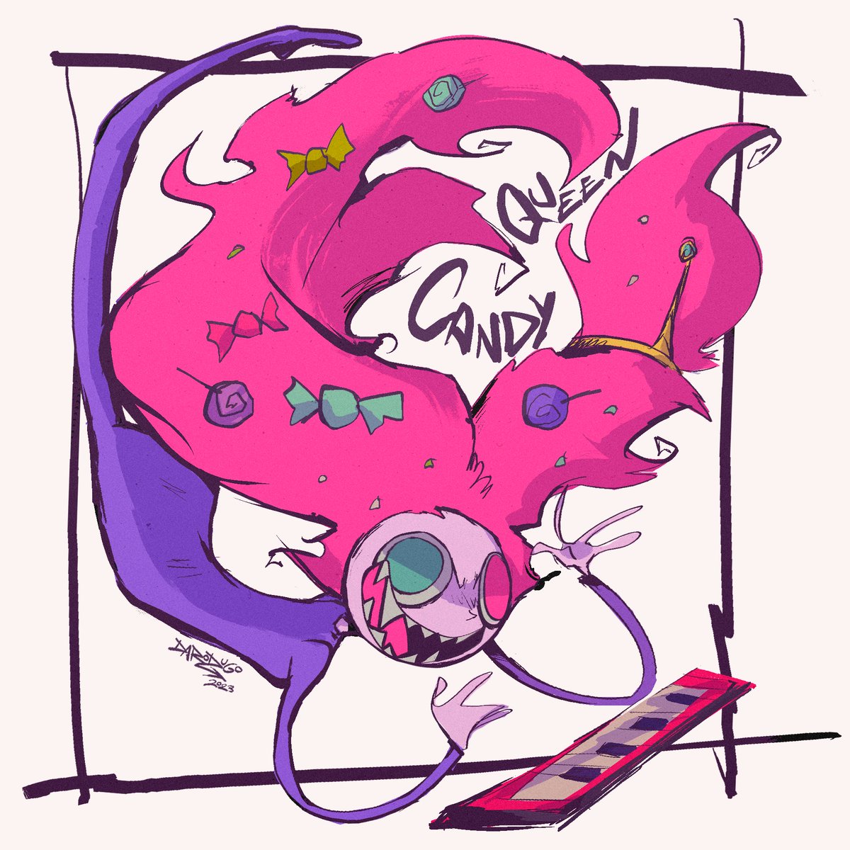 Darodugo's tweet image. Candy Queen 🍬
#FionnaandCake #adventuretimefanart #CandyQueen #fanart