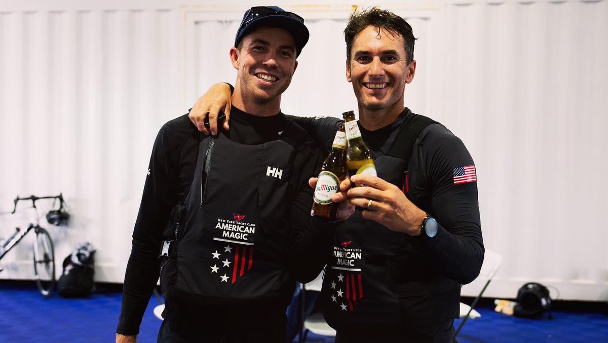 AmerMagicTeam's tweet photo. Victory tastes sweet with @SanMiguel!🍻

#AmericanMagic #AmericasCup #AC37 #Sailing #Foiling #Race #Regatta https://t.co/diPtmgiOmN