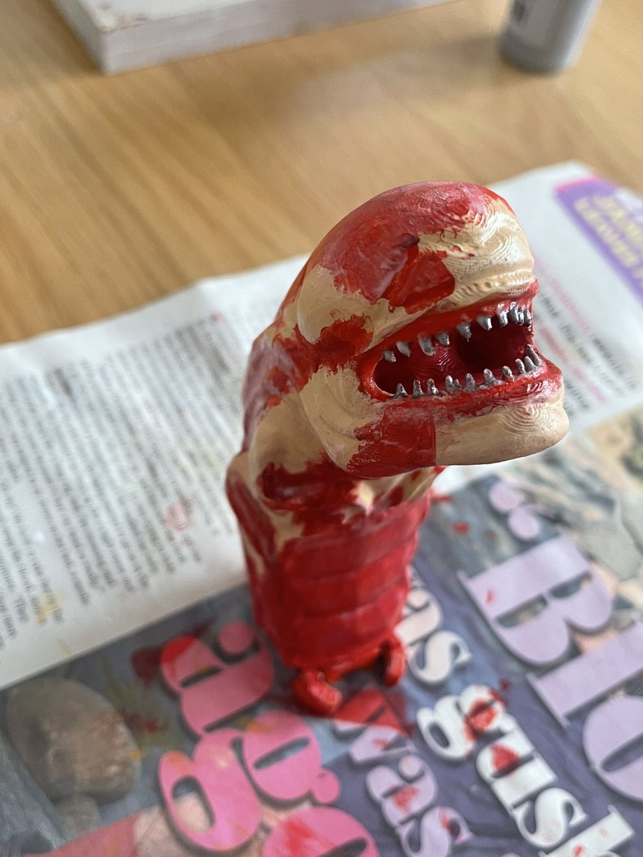 chloefitzsimmo1's tweet photo. Finished now have to create the costume ready for October 🙌🏻🙌🏻 #Aliens #alien #cosplay #chestbuster #xenomorph https://t.co/dxAOmBpHo2