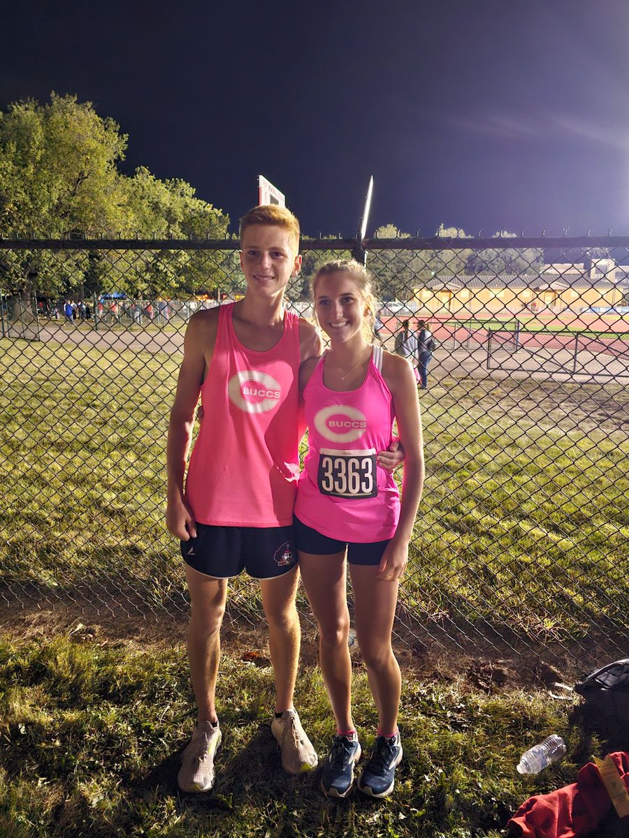 CHSBuccsAD's tweet photo. ‼️🚨RECORD BREAKING PERFORMANCE🚨‼️

Elyza Long broke the girls cross country school record with a time of 19:06.08 last night at the Troy Twilight Invite, and Asher lowered his boys school record with a time of 15:26.65. 

Congratulations to Elyza and Asher! 
#BuccPride https://t.co/lUqw3jxIG9