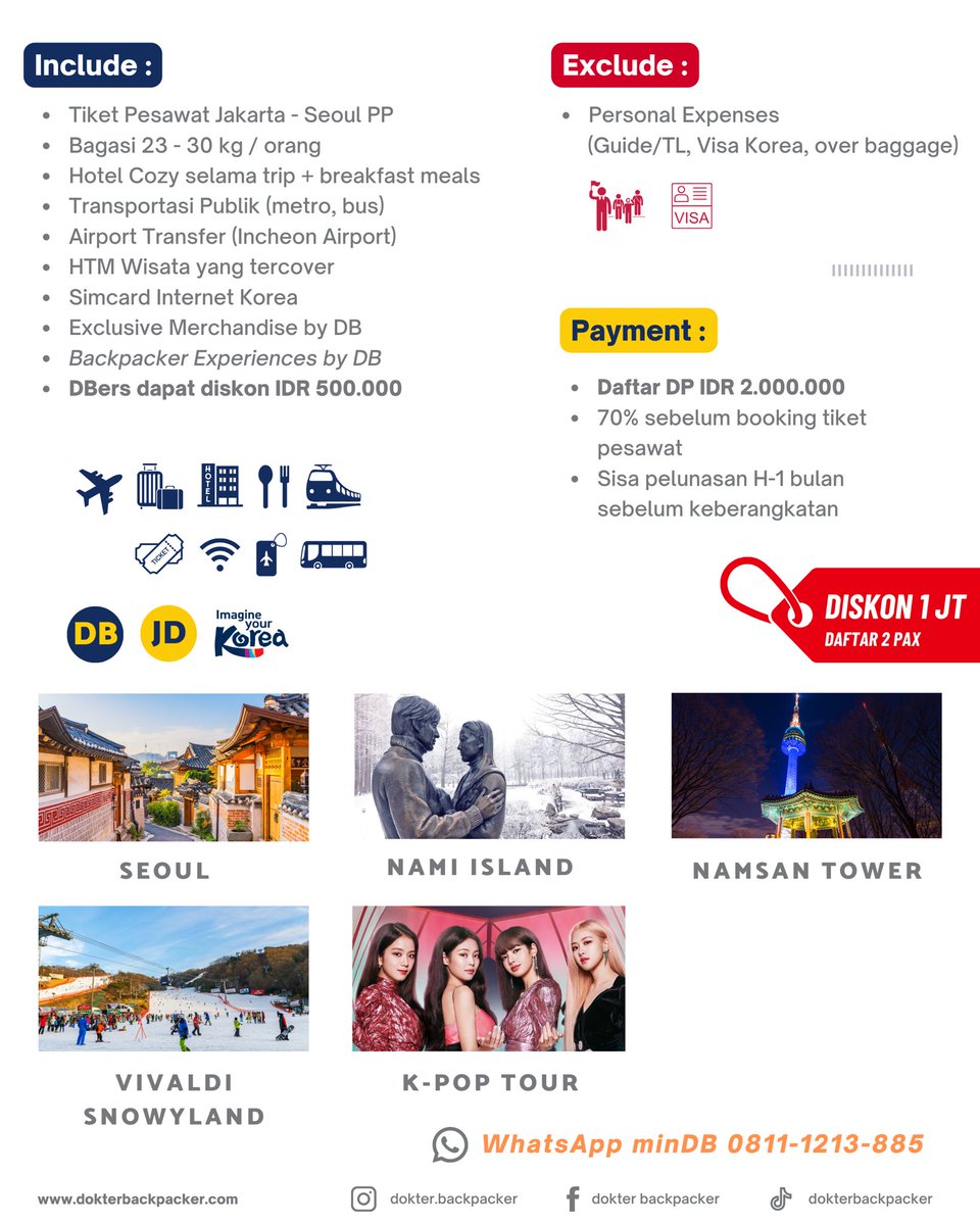 dok_backpacker's tweet photo. FREE HANBOK semua DBers yang liburan ke KOREA bareng DB 😍 Ditambah kita bakalan main ski di salah satu resort ski terbaik &amp; terbesar di Korea⛷️
🔵🟡
#dokterbackpacker #korea #tripkorea #tourkorea #travelkorea #opentrip #opentripkorea #privatetrip #pakettour #db https://t.co/2gJGvyT9TV
