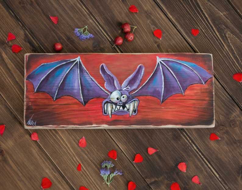 NikolsWorld's tweet photo. Funny #bat #Halloween decoration, hand painted coloroful bat wall art on recycled wood
There are days when nothing works out. This bat seems to have had a bad day too
https://t.co/znSVIg62QT https://t.co/QgdaPzd8GX