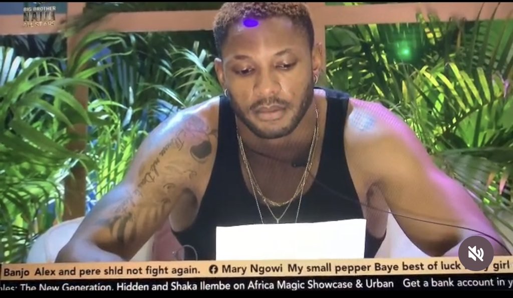 Cross went into the diary room to buy immunity but big brother told him to call Ilebaye , Pere and Neo to confirm they are giving him their coin. 

#bbnaija #BBNaijaAlIStars 

 Video Credit : @ Bigbronaija