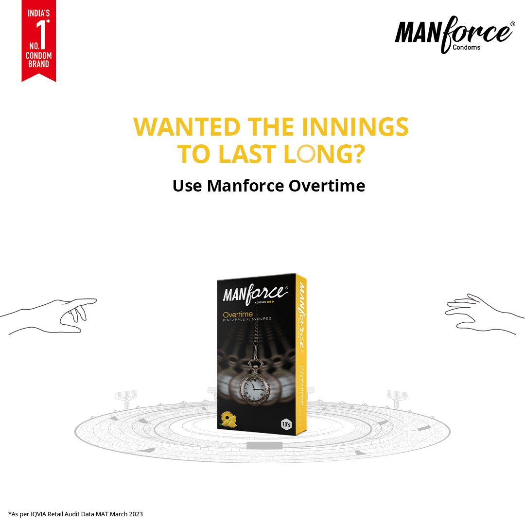 ManforceIndia's tweet photo. Isse zyada time to Overtime use karne mein lag jata hai😜😝
#moment #overtime #winners #50allout #longInnings #ManforceCondoms https://t.co/wjXX79ciCN
