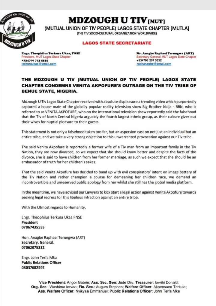 Terna_Gav's tweet image. Good one MUT LAGOS 
The Tiv people need to put an end to this lies!