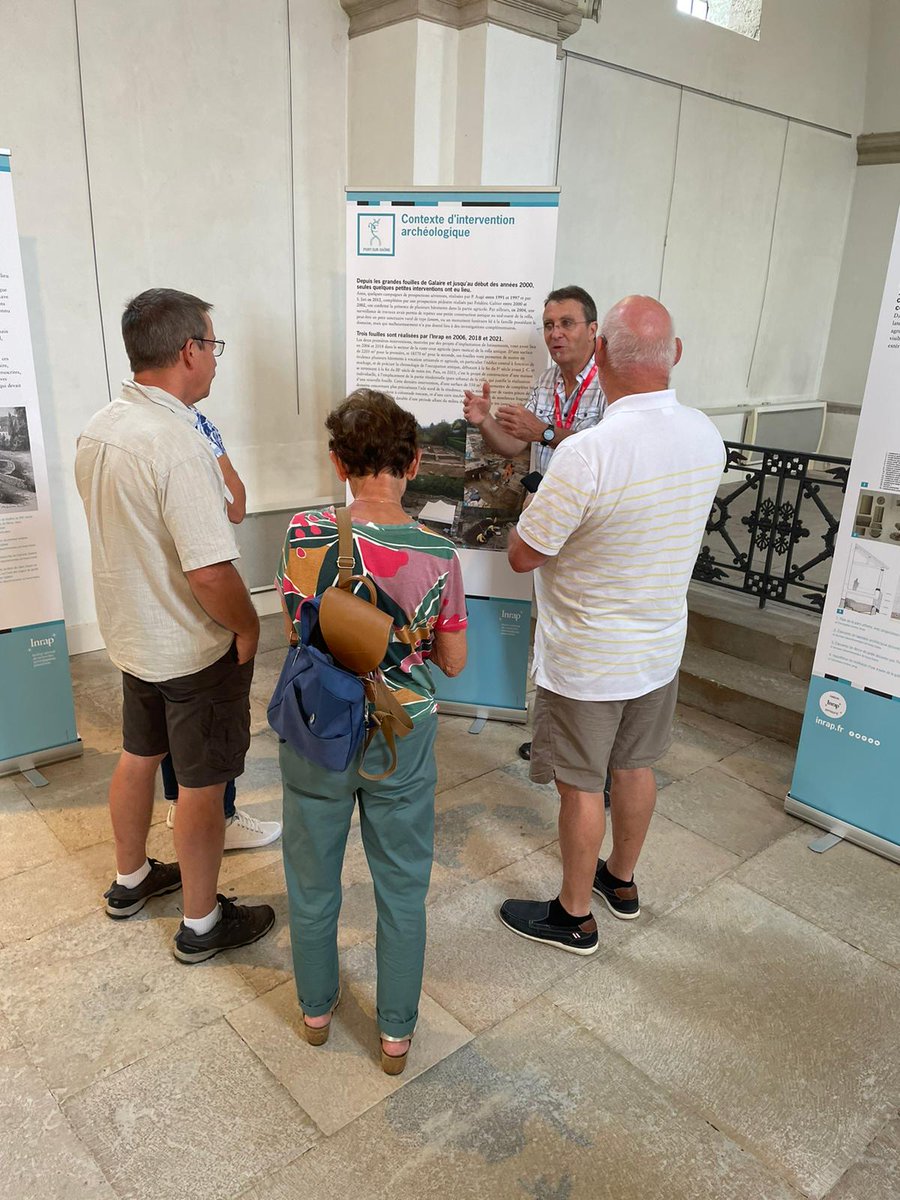 D'un territoire à l'autre : les villas gallo-romaines s'exposent ! Dans le superbe écrin de la chapelle Saint-Valère, les visiteurs découvrent les recherches menées par l'@Inrap sur la villa de Port-sur-Saône 
#Journeesdupatrimoine