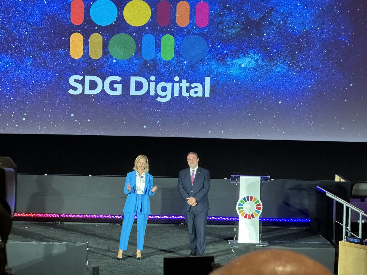RadiaFunna's tweet photo. We are kicking off  #UNGA #UN78 with #SDGdigital for safe and inclusive solutions to help reinvigorate progress towards the #SDGs.

Join us NOW on UN Web TV: https://t.co/lmP4Zqh6vR

#GlobalGoals https://t.co/KPd04HtY8l
