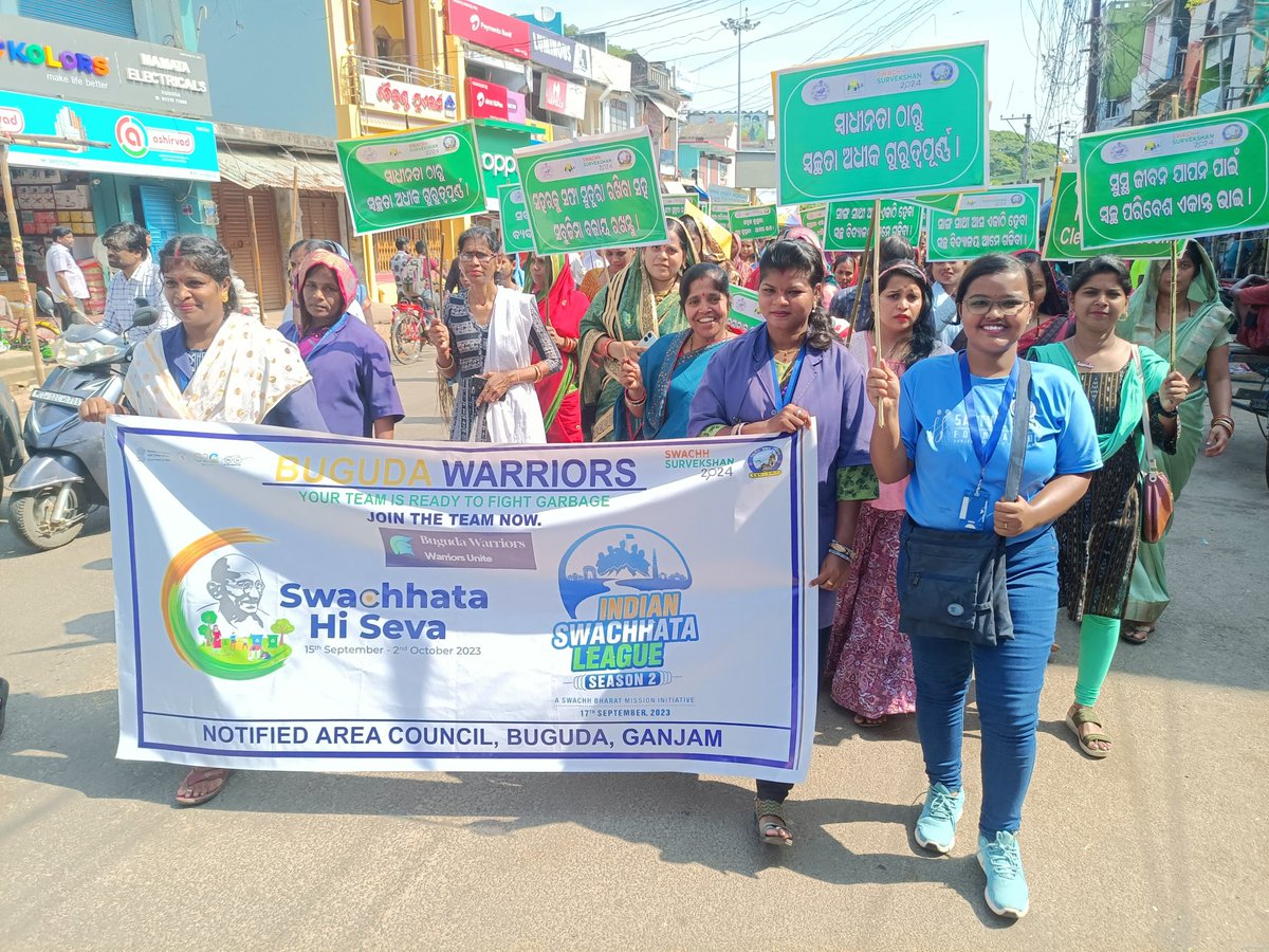 SATTVIC_SOUL's tweet photo. Today it was a great day for us as we @SATTVIC_SOUL associated with 3 local government bodies for #IndianSwachhataLeague2 a campaign by @SwachhBharatGov for the motto of #GarbageFreeIndia.

Heartiest thanks to @bmcbbsr @nac_buguda &amp; @PdpMnc_2002 for making us a part of it. https://t.co/bMXbCnELjn