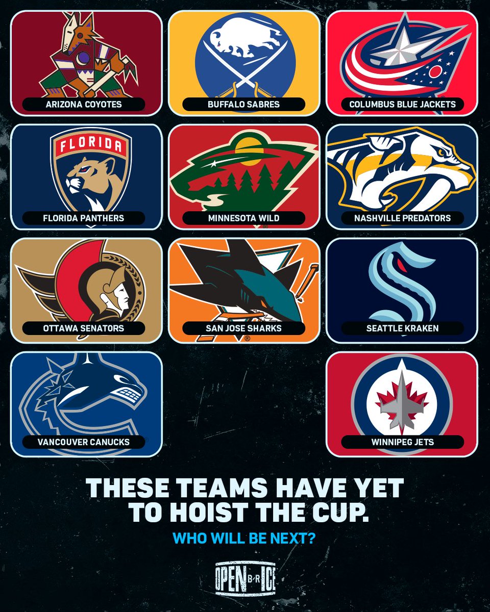 BR_OpenIce's tweet photo. Of the 11 remaining teams who have yet to lifting Lord Stanley’s chalice, who will be next? 👀 https://t.co/BPpIthQ4qG