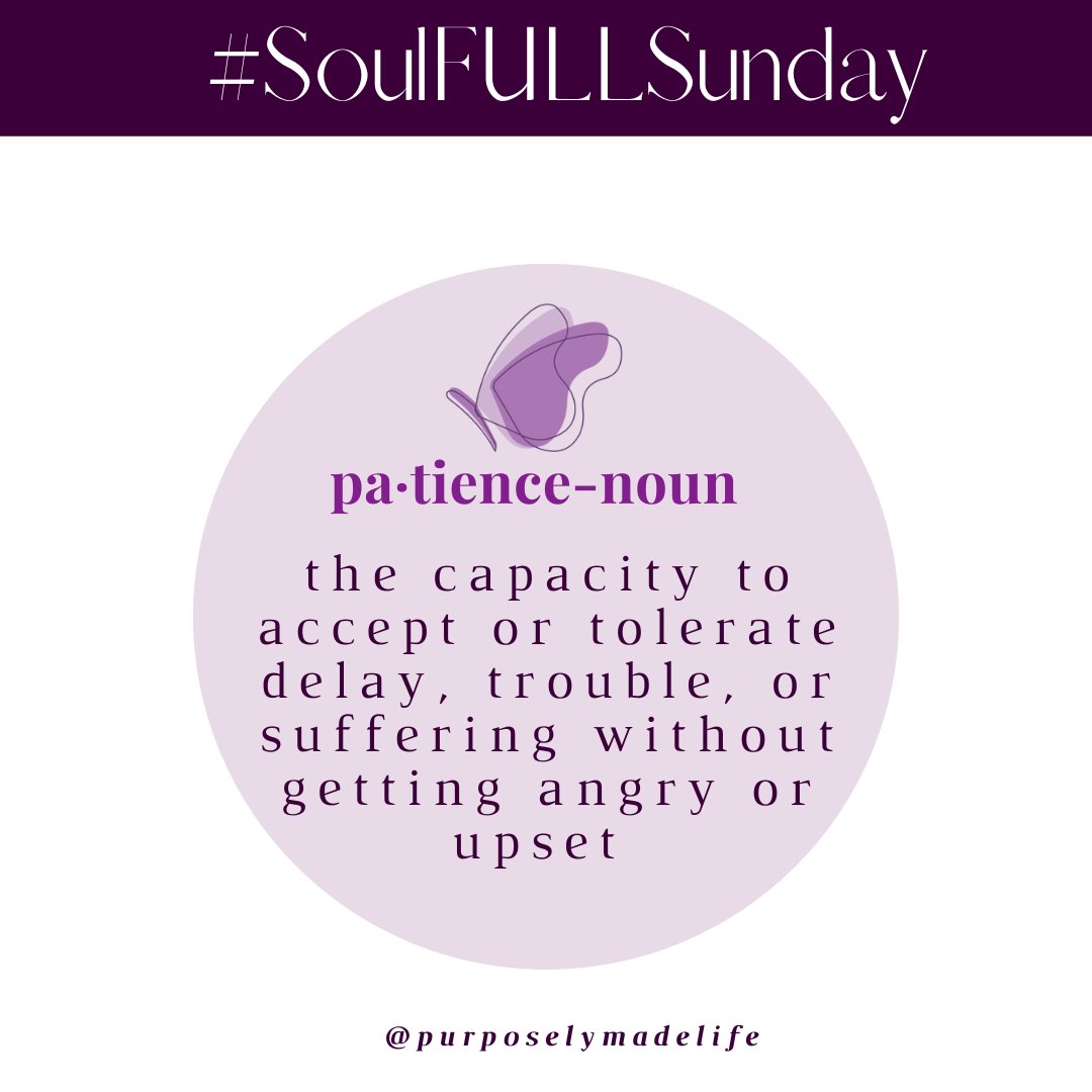purposelymade1's tweet photo. Delay does not equal Denial. 

Delays expand our capacity to live with purpose. ⁣
⁣
Embrace the beauty of patience 😇!

🎤How do you practice patience? https://t.co/VcK1hvHsvc