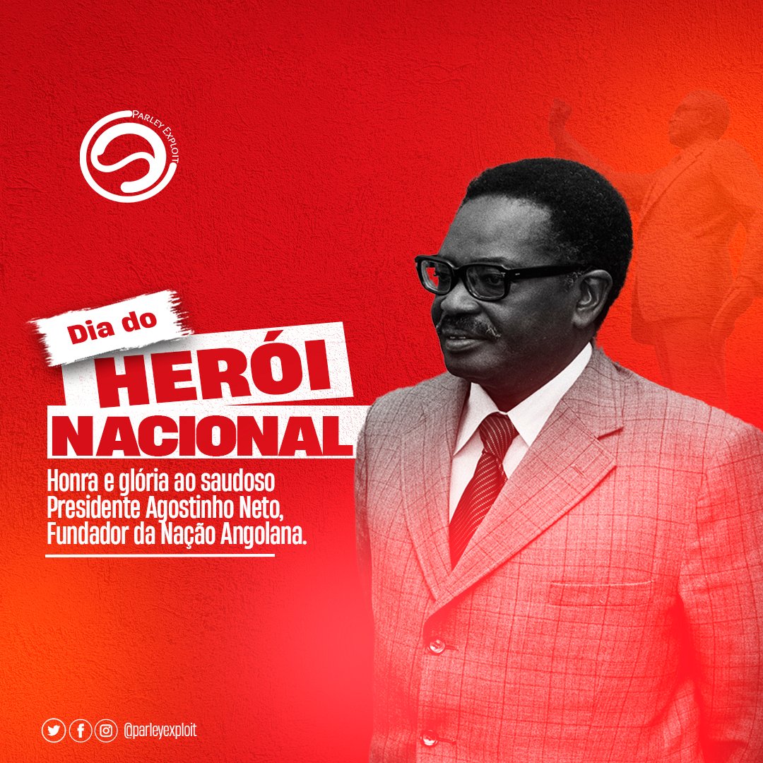 MidelsonCasseca's tweet photo. O Parley Exploit saúda o Dia do Herói Nacional!

Honra e Glória ao Fundador da Nação Angolana, Presidente António Agostinho Neto.

PARLEY EXPLOIT - PROMOVENDO IMAGEM E CONHECIMENTO SEM FRONTEIRAS
#PARLEYEXPLOIT #ANGOLA #HEROINACIONAL #PRESIDENTEAGOSTINHONETO https://t.co/JRp7bU8P5p