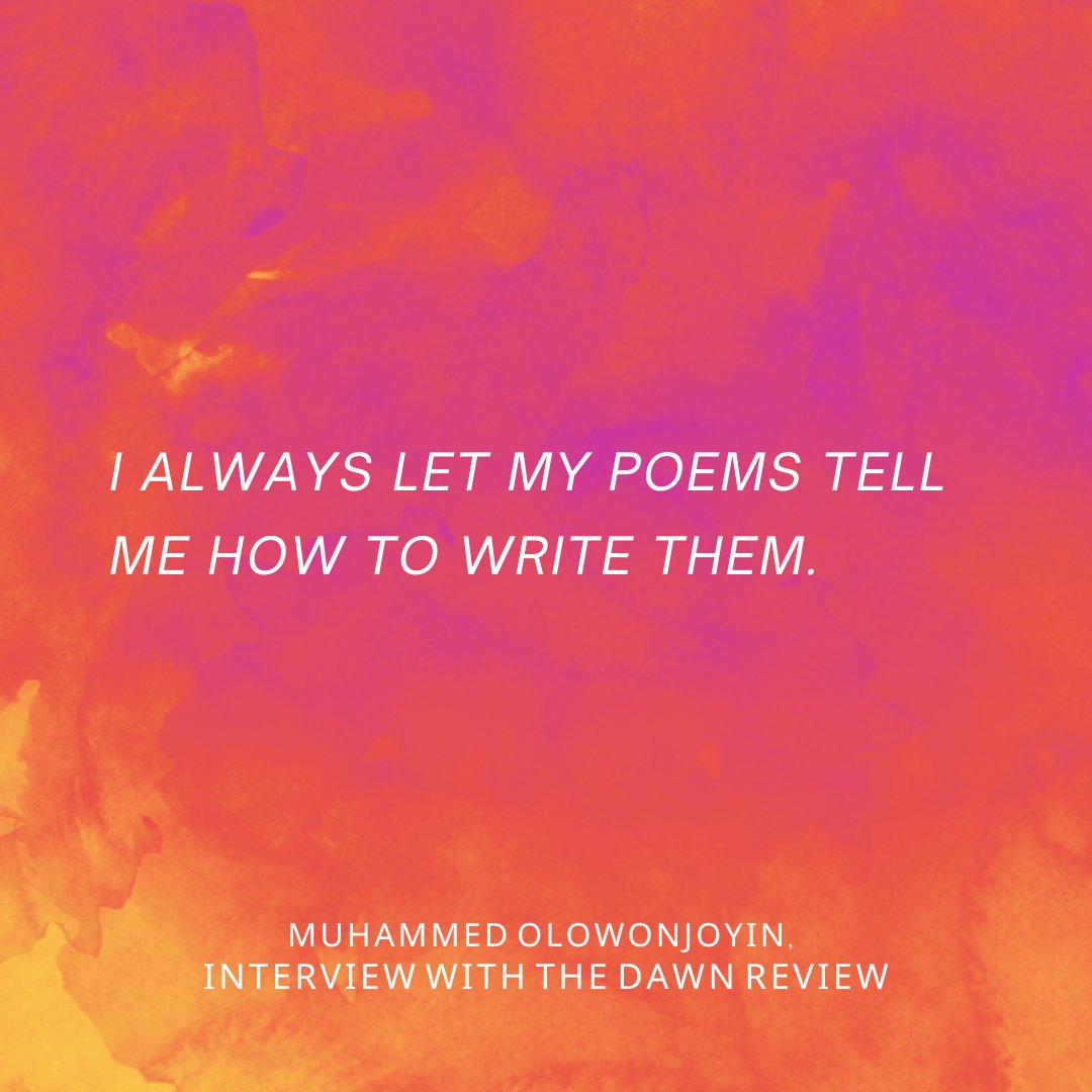 thedawnreview's tweet photo. We interviewed Muhammed Olowonjoyin, an Issue 3 Featured Contributor and the winner of the Dawn Prize for Poetry, about how he balances his dual passions in poetry and biochemistry, where he finds literary inspiration, and more. Read his interview here: https://t.co/Xeu4QTcgll https://t.co/ut9HgpdCsm
