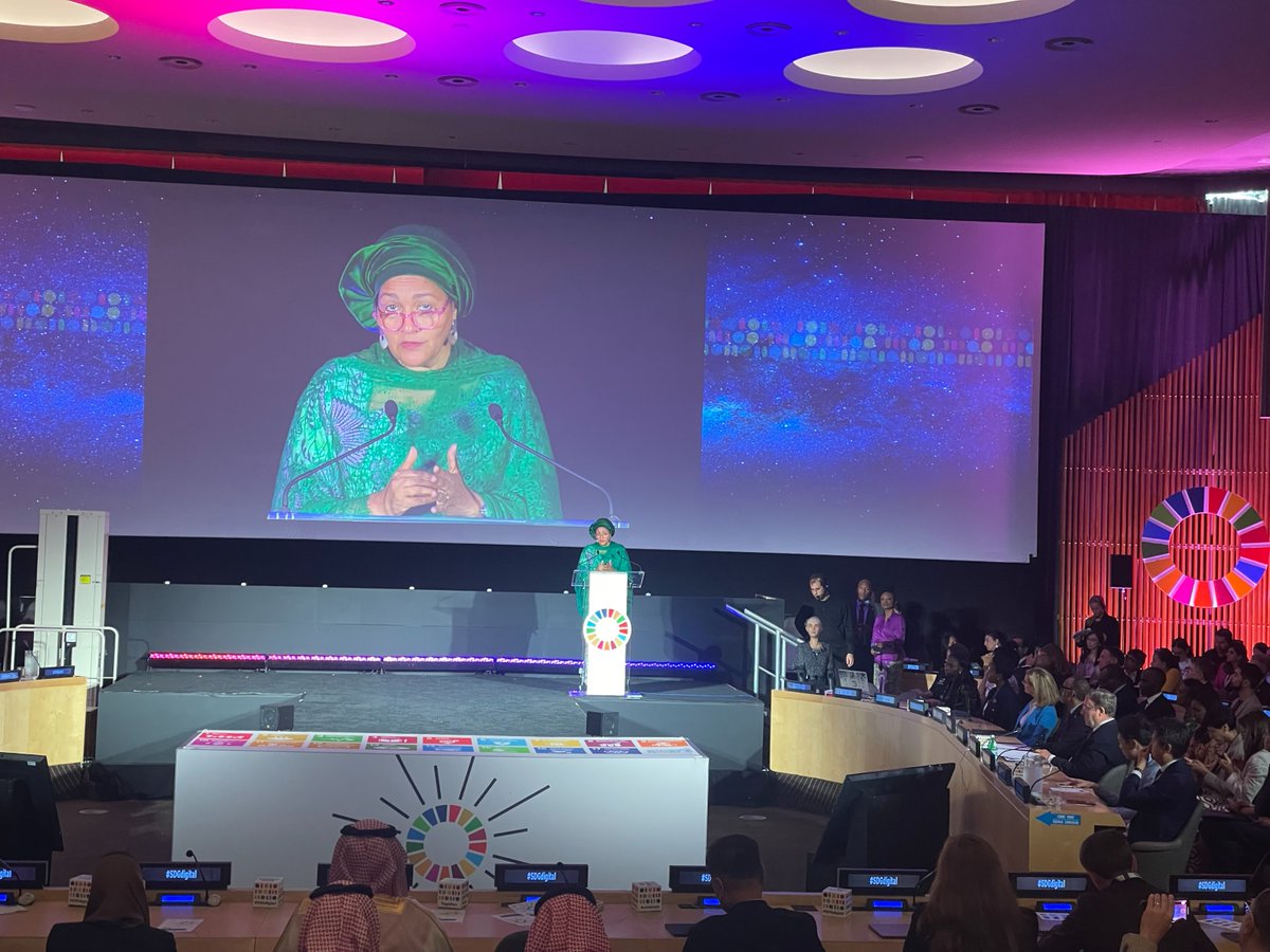 We must develop a join vision of #DigitalTransformation says <a href="/AminaJMohammed/">Amina J Mohammed</a>. This is a collective endeavor, for us to explore ways in which to unlock the power of digital to win the promise of the SDGs by 2030.

📺Watch #SDGdigital live: bit.ly/3t17g68 

#UNGA