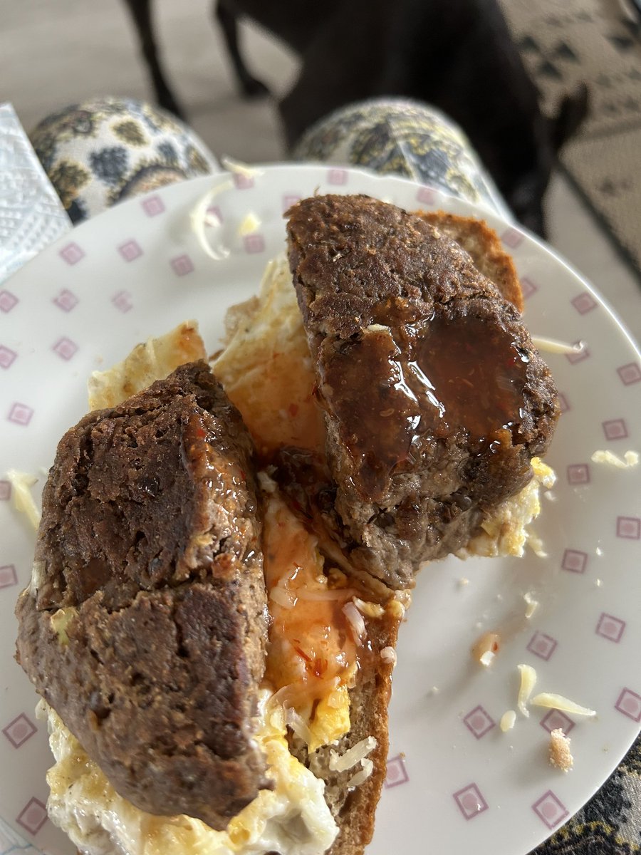 Linzenburger met knoflook,gember,kurkuma. Eitje.desem speltbrood