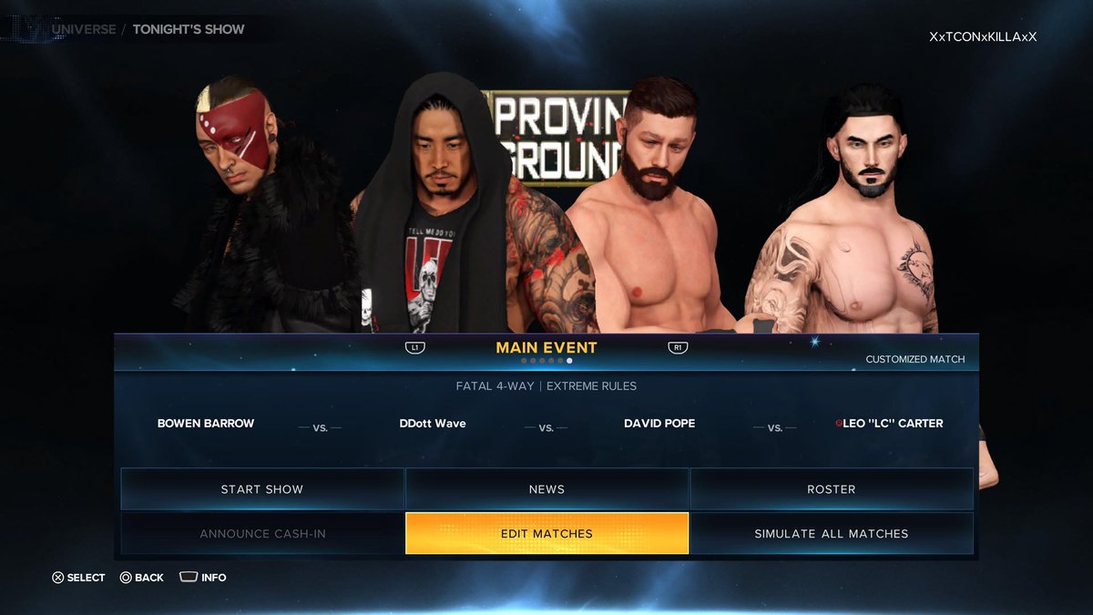 This weeks main event fatal 4 way to settle rights to the #1 contender spot for the Proving Grounds Championship will now be held under elimination rules!

@RDSALLINSANE #ProvingGrounds