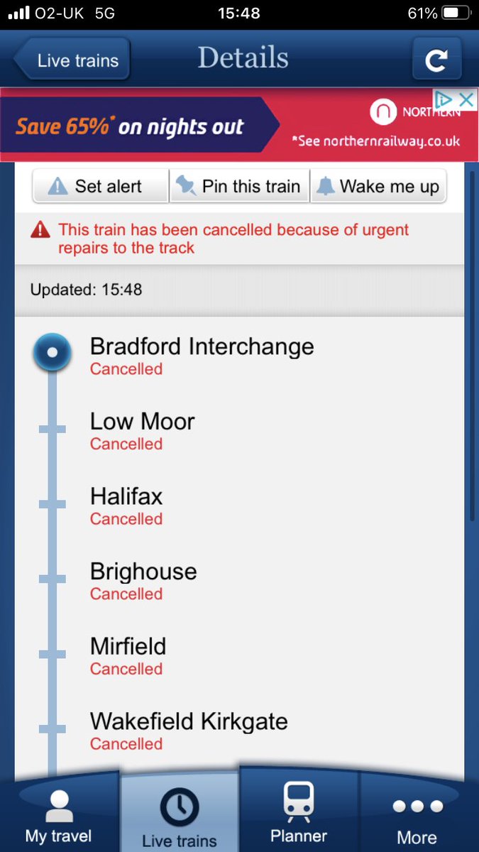 TravisWalby's tweet photo. @GC_Rail Nope, the 15:57 is cancelled: https://t.co/N5IXEYW2vO