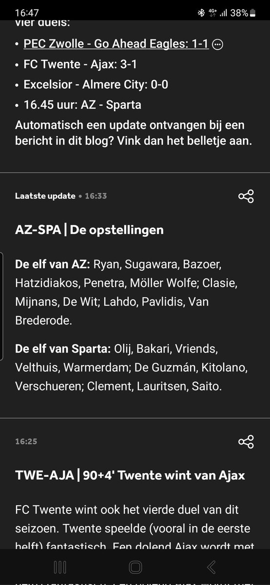 mark1704's tweet photo. Bij de @NOSsport hebben ze het over 11 van @AZAlkmaar maar mag hopen dat de scheidsrechter wel op let #azspa https://t.co/gGXsGIkmzK