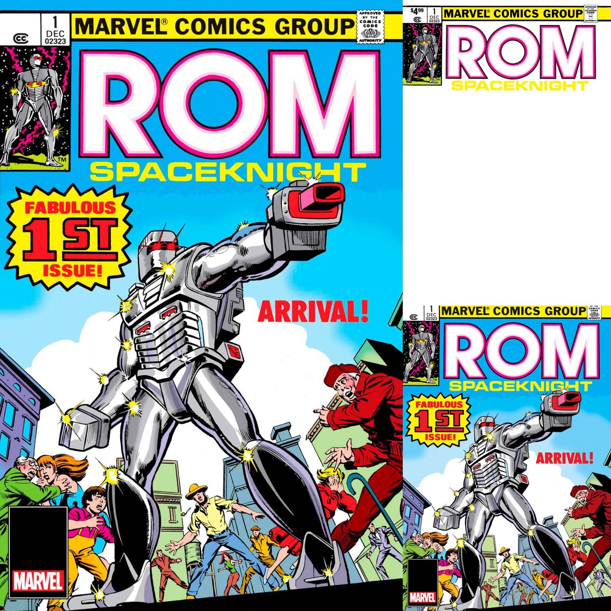 dano_cosmic's tweet photo. New ✨#MarvelCosmic✨ #comics this week for #NCBD (9/20/23)
✨
ROM Spaceknight #1 Facsimile Edition
✨
W-#BillMantlo,A-#SalBuscema
✨
A-#FrankMiller
B-Blank
C-#FrankMiller Foil Variant
✨
#ROM #ROMPals #ROMSpaceknight #SpaceKnight #Hasbro #Marvel #MarvelComics https://t.co/IkD8lZ3TQy