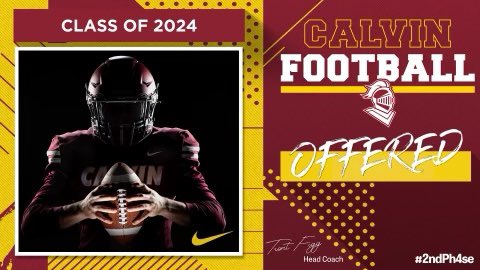 SethAnderson05's tweet photo. I’m blessed to receive my first offer from @CalvinKnightsFB . Thank you @CoachBenDixon . @RockfordRamsFB https://t.co/y5KR54JUTN