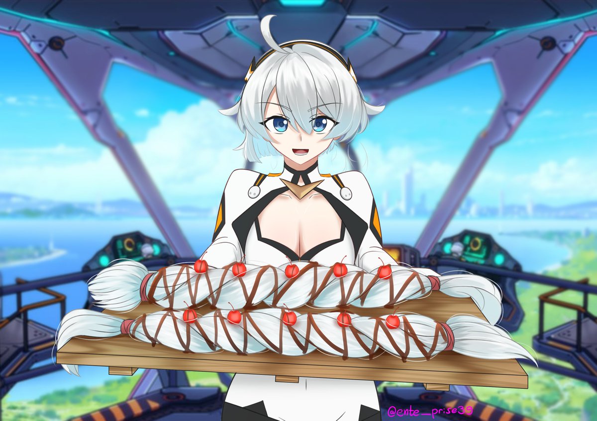 Its been a while (again) but here I am again. A gift for someone, commissioned by x.com/goosenumber2. 

Enjoy your meal~ from Kiana. ^^

"Full version" : 
pixiv.net/en/artworks/11…