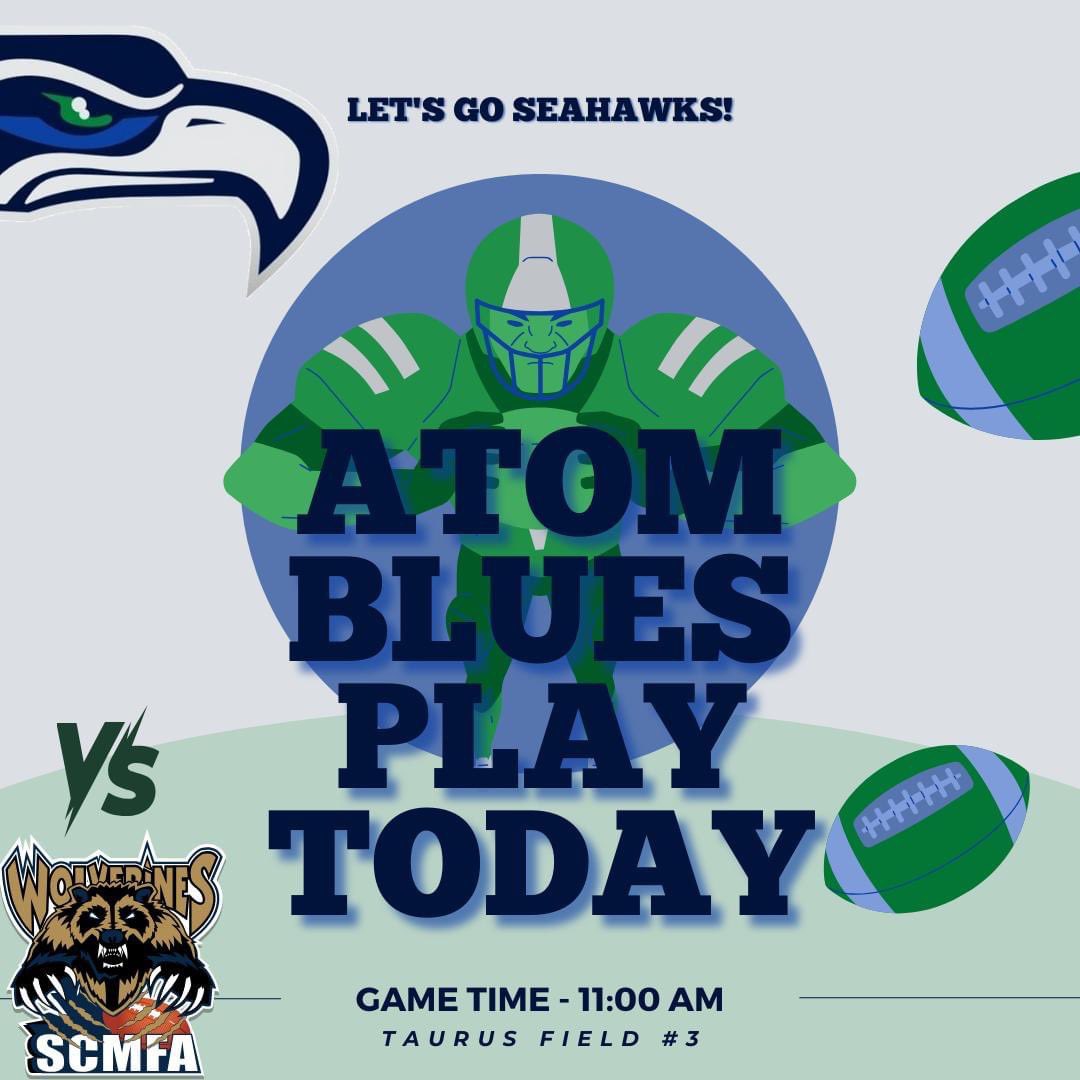 mccabe_andi's tweet photo. Today's the day! Atom Blues are playing at 11:00 am on Taurus Field #3. Come cheer us on and wear your team colours! #nemfa #edmontonseahawks https://t.co/nTlTv9yXKd