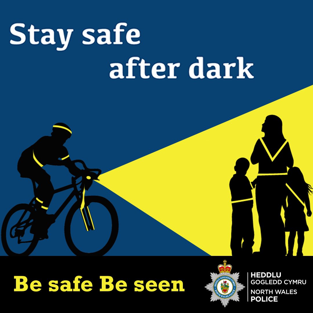 As the nights are drawing in we’ll be launching our #BeSafeBeSeen campaign urging pedestrians, cyclists, motorcyclists, and drivers to look out for each other when out and about on the roads 👀

If you’re out and about, remember to #brightenup as other road users may not see you