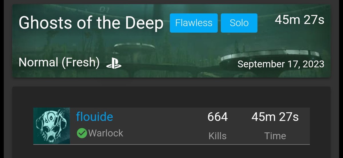 flouide's tweet image. Solo Flawless du donjon Fantôme des profondeurs avec les armes ....
