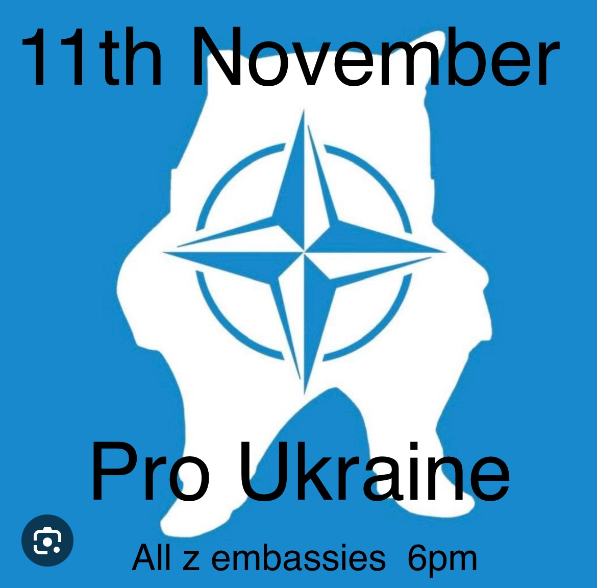 NSAFELLA's tweet image. #NAFO and friends of #Ukraine join us in protesting at Russian embassy’s around the globe 

Same date 11 Nov 6pm 

We need other people to organise in their own countries . 

Diplomacy then drinks with likeminded