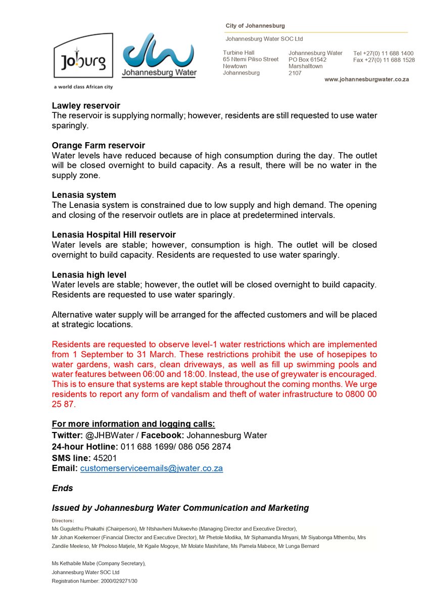 Johannesburg Water tweet media